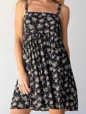 Natural Life Floral Mini Dress – 100% Rayon – Size Medium – NWOT